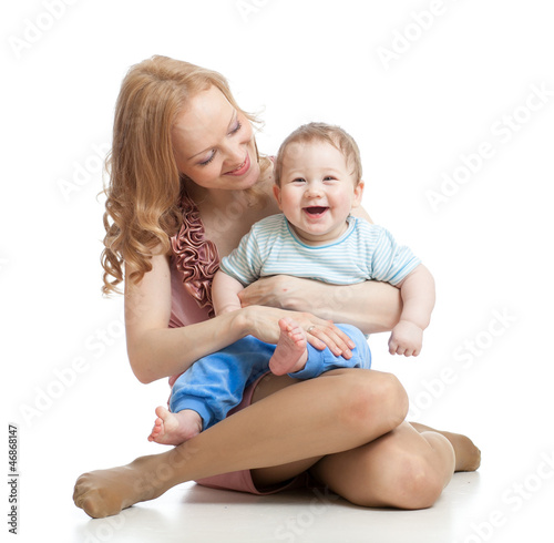 Photo: cute mother and baby having fun cute mother and baby having fun