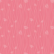 Grass with Dandelions Seamless Pattern, Pink