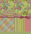 Vintage Garden Patterns - 5 seamless patterns
