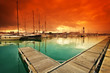 Port Vell - marina in Barcelona. Spain.