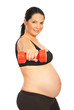Photo: Pregnant woman working out with dumbbell Pregnant woman working out with dumbbell