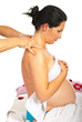 Photo: Pregnant receive shoulders massage Pregnant receive shoulders massage