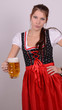 frau mit bier