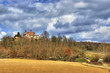 Church on hillside Tuscany