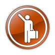 Orange Glossy Button "Arriving Flights"
