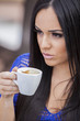 Girl drinking coffee