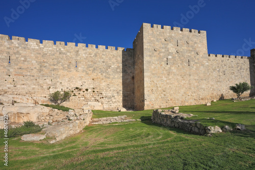 Photo: The wall of Jerusalem, lit by the bright sun The wall of Jerusalem, lit by the bright sun
