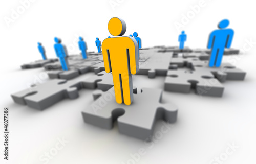 Illustration: puzzle person puzzle person