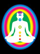 colorful aura with all chakras of body