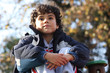Outdoor portrait of a beautiful boy