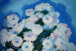 bunch of flowers, painting on a canvas,  illustration