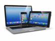 Illustration: Laptop, phone and tablet pc. Electronic devices Laptop, phone and tablet pc. Electronic devices