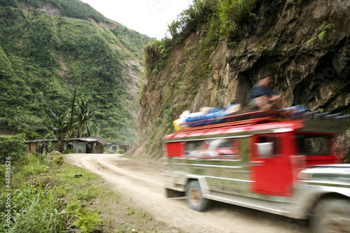 Photo: jeepney mountain road banaue philippines jeepney mountain road banaue philippines