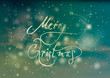 MERRY CHRISTMAS card / Retro snowy background