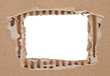 Cardboard frame with rough edges