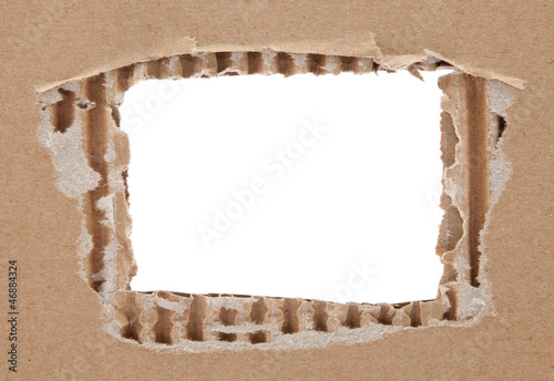Photo: Cardboard frame with rough edges Cardboard frame with rough edges