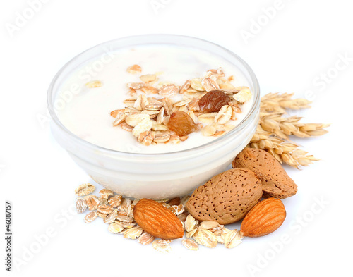 Photo: Yogurt with cereals Yogurt with cereals