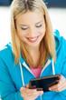 Young woman using digital tablet