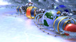 Happy New Year and Merry Christmas background with ice