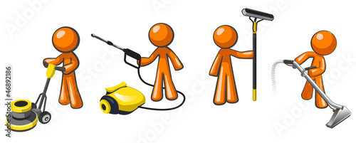 Illustration: Cleaning Services Team of Janitorial Professionals Cleaning Services Team of Janitorial Professionals