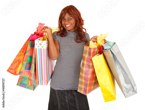 Photo: African American Woman on a Shopping Spree African American Woman on a Shopping Spree