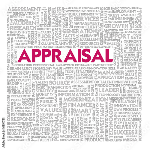 Illustration: Business word cloud for business and finance concept, Appraisal Business word cloud for business and finance concept, Appraisal