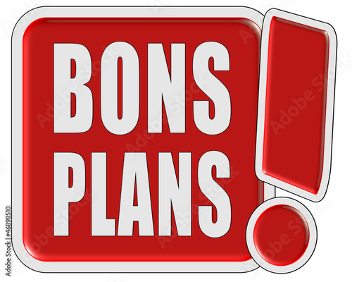 Illustration: !-Schild rot quad BONS PLANS !-Schild rot quad BONS PLANS