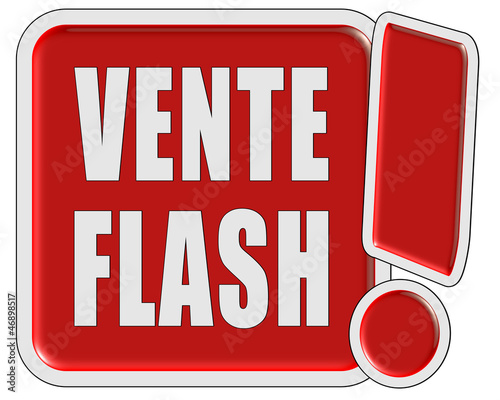 Illustration: !-Schild rot quad VENTE FLASH !-Schild rot quad VENTE FLASH
