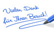 Stift- & Schriftserie: Vielen Dank für Ihren Besuch! blau