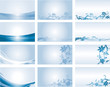 blue  business card background