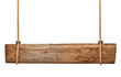wooden sign background message rope hanging