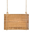 wooden sign background message rope hanging