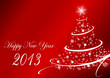 Vektor: 2013 new years vector illustration with christmas tree 2013 new years vector illustration with christmas tree