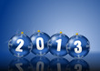 2013 new years vector illustration with christmas balls