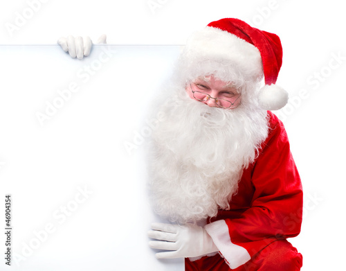 Photo: Santa Claus holding Banner with Space for Your Text Santa Claus holding Banner with Space for Your Text