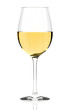 White wine glass isolated
