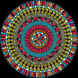 Vector: Colorful ethnicity round ornament, mosaic vector background. Colorful ethnicity round ornament, mosaic vector background.