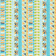 Colorful ethnicity ornament, vector seamless pattern.