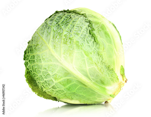 Photo: fresh cabbage isolated on white fresh cabbage isolated on white