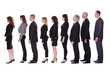 Line of business people in profile
