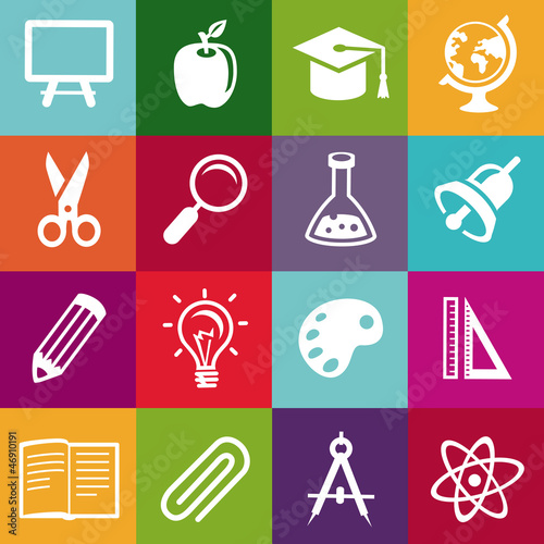 Vector: Vector seamless pattern with education icons Vector seamless pattern with education icons