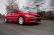 Sport car in motion