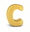 buchstabe letter C gold vertikal