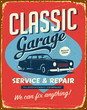 Vintage metal sign - Vector EPS10. Grunge effects can be removed