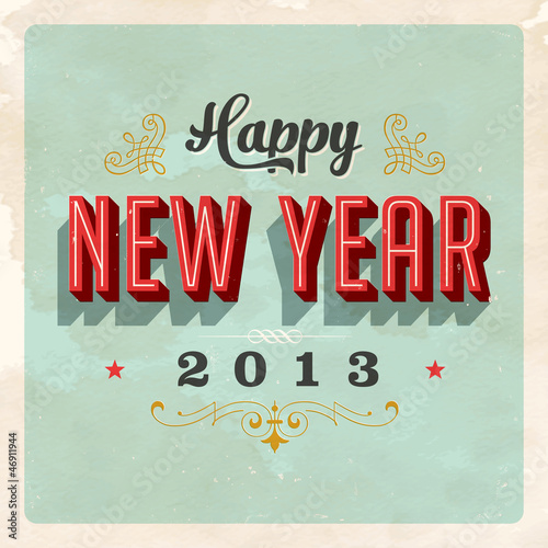Vector: New Year's Eve Card - Vector - Grunge effects can be removed New Year's Eve Card - Vector - Grunge effects can be removed