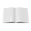 Open magazine  with blank pages.