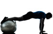 man exercising workout fitness ball posture