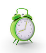 Illustration: Green alarm clock Green alarm clock