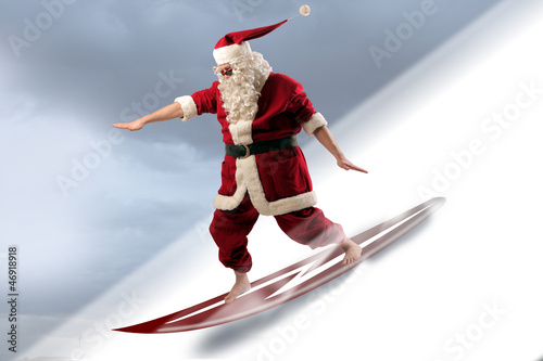 Photo: Santa Claus Surfing Santa Claus Surfing