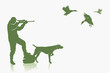 Vector: Duck hunting background Duck hunting background